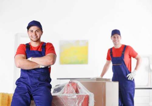 Removal team loading household items during a UK move