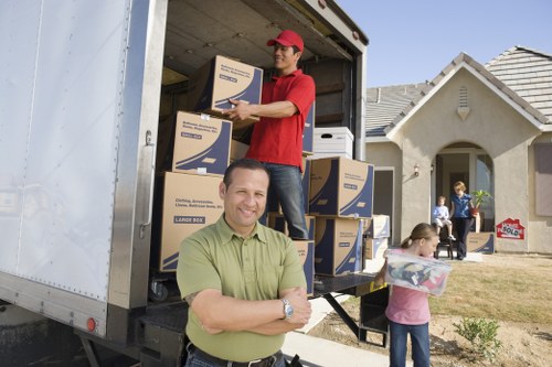 Removal team preparing equipment safely before a move