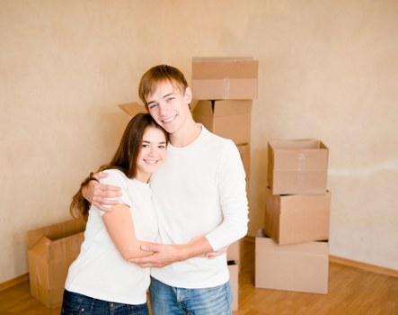 Removal team preparing a move in Balham with boxes and furniture