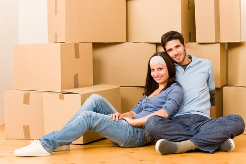 Balham moving service with boxes and protective packing materials