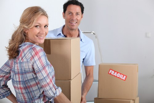 Furniture and boxes prepared for house moving in Balham