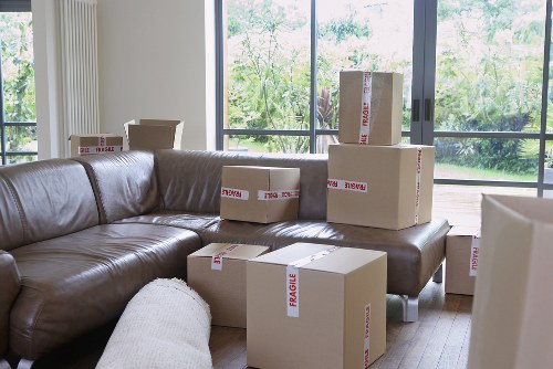 Professional movers loading boxes into a removal van in Balham